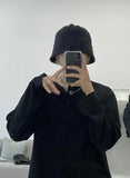 Unisex Alpaca Oversized Knitwear Bucket Hat