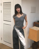 Nuvo See-through Lace Short Sleeve T-shirt