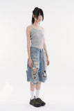 Anaheim distressed bermuda denim pants