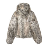 young and rich fur hoodie jacket
