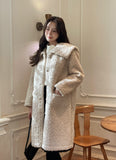 Tero Big Collar Boucle Mustang Long Coat