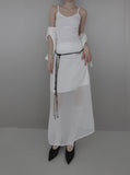 Ash Chiffon Long Skirt
