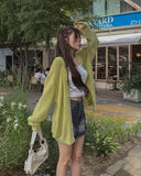 Yoni cargo denim mini skirt