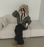 Unique Vintage Fur Full Lining Padding Jacket