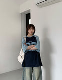 [unisex] Langen color matching number over short sleeve tee