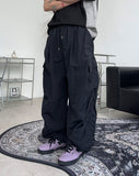 Resa Shirring Nylon Cargo Pants