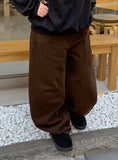Duin Brushed Cotton Balloon Wide Pants