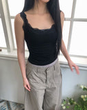 Laykin Shirred Lace Sleeveless