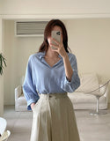 Halo Half-Open Collar Blouse