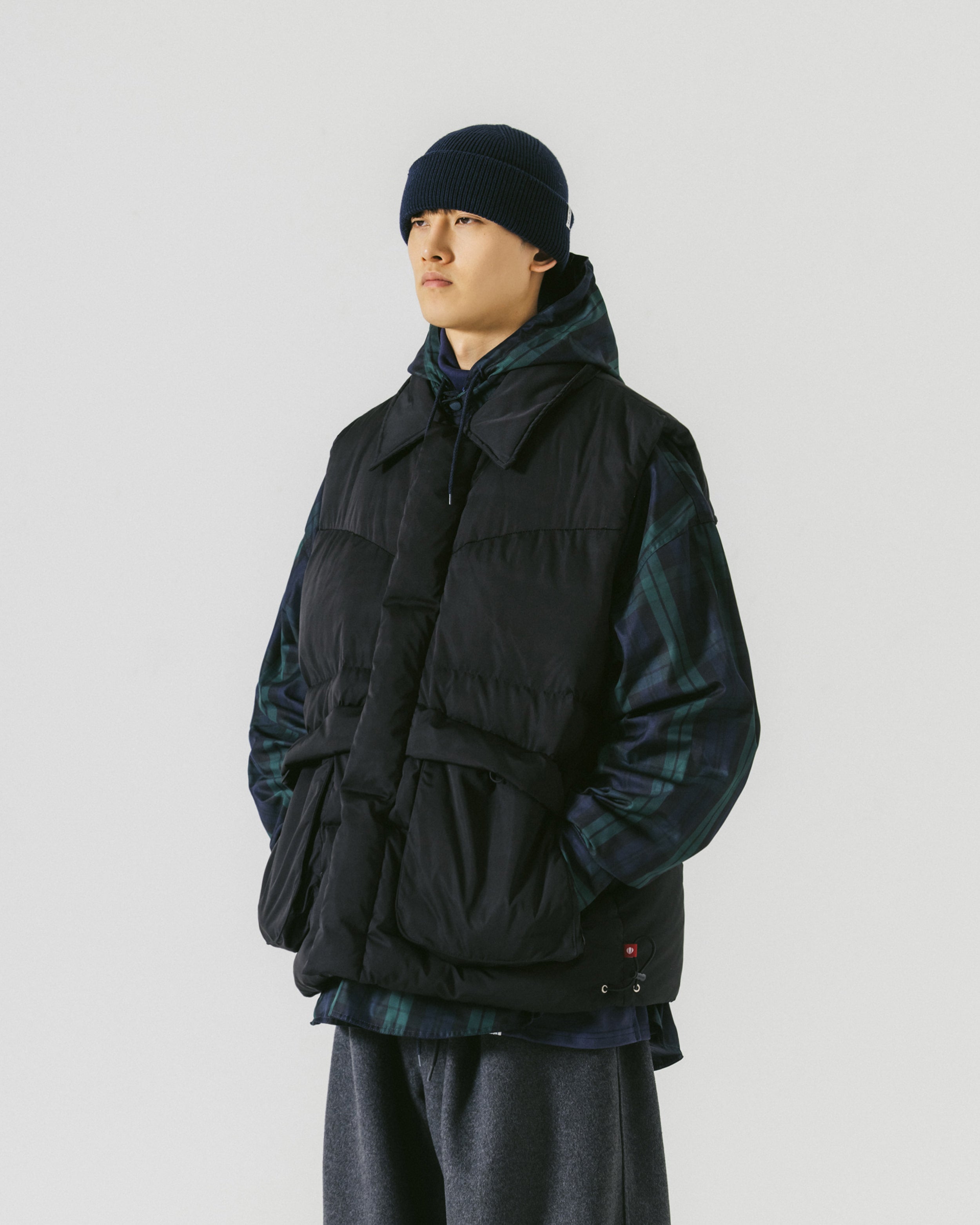 [AG] Duck Down Collar Padded Vest