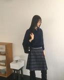 Kudan collar button slim fit knit