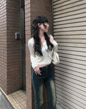 Ruffie Bootcut Seawashing Denim Pants