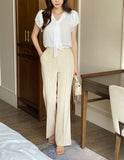 Calling High Waist Slim Bootcut Slacks