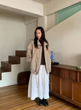 Newken Frill Banding Long Skirt