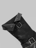 1132 Fold Buckle Middle Boots (4 cm)