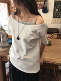 Yurimi One Off-Shoulder Loose Fit Tee