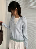 Kunik Punching Hood Knit Cardigan