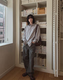 Crease Suede Overfit Shirt