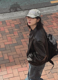 Roine Collar Leather Jacket