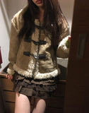 Semin Duffle Fluffy Fur Mustang Midi Jacket