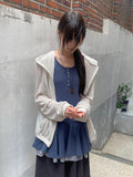 Katarzy Punching Knit Hood Zip-Up