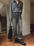 Baski Teen Washed Semi-Banding Denim Pants