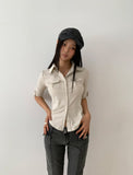 Tshi stripe pattern beret hat