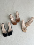 Jyubeulri strap sandal heel (6 cm)