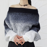 Gradation Off Shoulder Knit