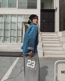 Luffy 23-embroidered wide sweatpants