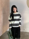 Erlv Boucle Stripe Round Knit