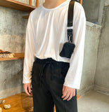 Loose Fit U Neck Long Sleeve Tee