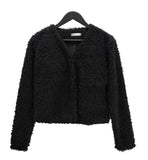 Moru Boucle Two-Way Fur Cardigan