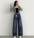 Full Span Banding Basic Wide Simple Denim Pants