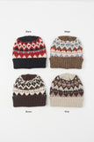 Fuzzy wool blend knit beanie