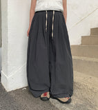 [BAONHAUS] Rilket Summer Nylon Banding Balloon Wide Pants