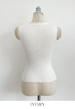 Rehel Square Neck Ribbed Knit Sleeveless