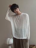Kir Rib See-Through Long Sleeve