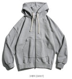 Overround heavyweight hoodie zip-up