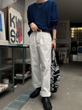 Breeze one-tuck cotton wide pants