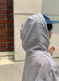 [BAONHAUS] Minkol Check Hood Short Sleeve Shirt