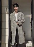 HANDMADE/wool 70% KESTI maxi double coat