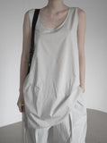 Airy Soft Scarf Sleeveless One Piece