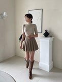 Log Pleated Bandng Skirt