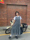 Gaven Check Ribbon Long Tiered One Piece