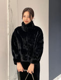 Berel High-Neck Eco Fur Mink Jacket