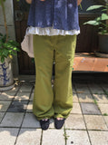 Desen Color Straight Cotton Pants