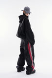 Bumpy side track wrinkle denim pants