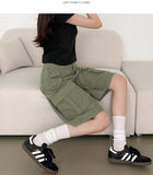 3 Pocket Big Cargo Multi Pocket Bermuda Knee Length Pants