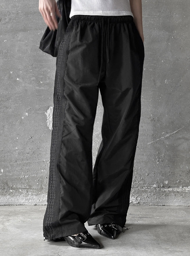 【mnem】Rex lace nylon pants mnem(ムネム) - レックスレースナイロンパンツ / Rex lace nylon